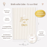 Erinnerungsbuch Briefe Baby Streifen