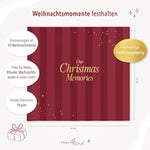 Erinnerungsbuch Weihnachten Familien Streifen Rot