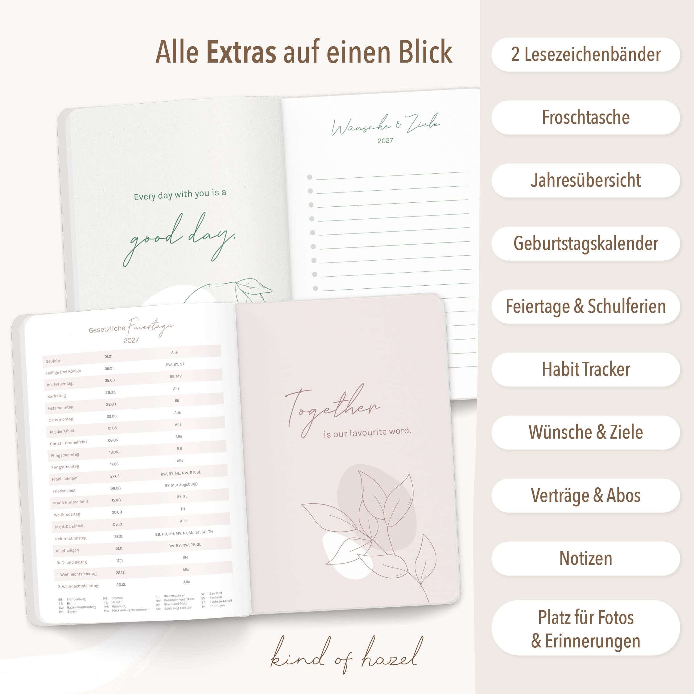 Familienplaner Kalender Streifen 2027