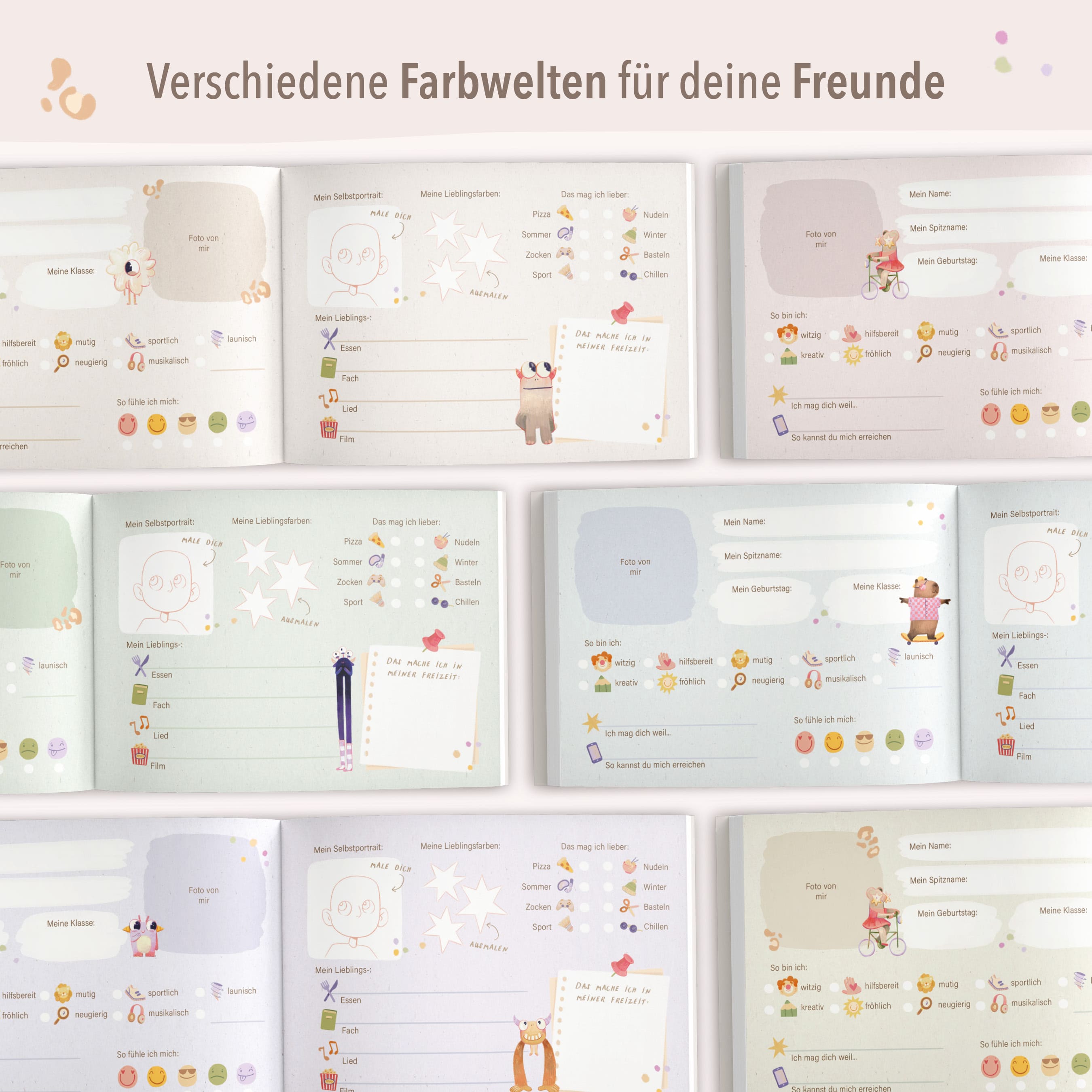 Freundebuch für die Schule Herzen