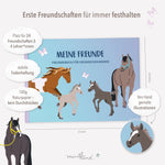 Freundebuch Pferde Cover Blau Grundschule