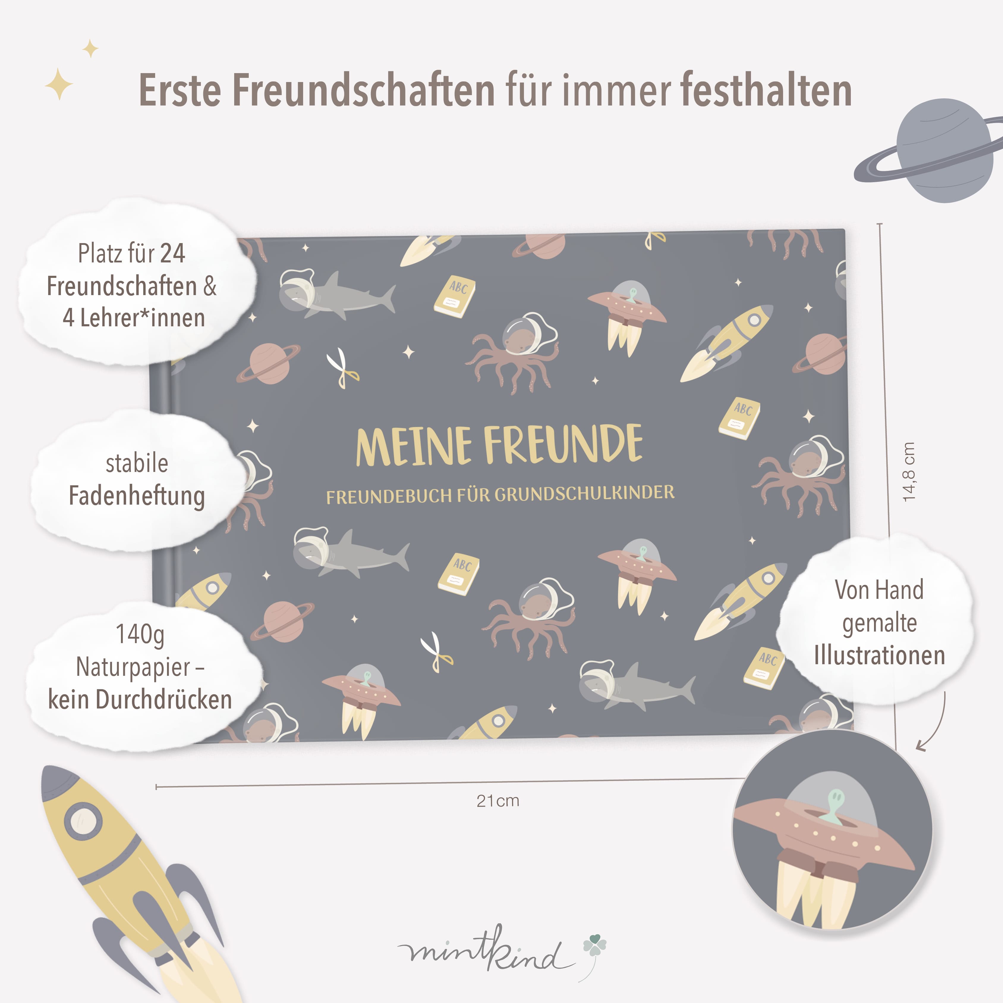 Freundebuch Grundschule Weltraum
