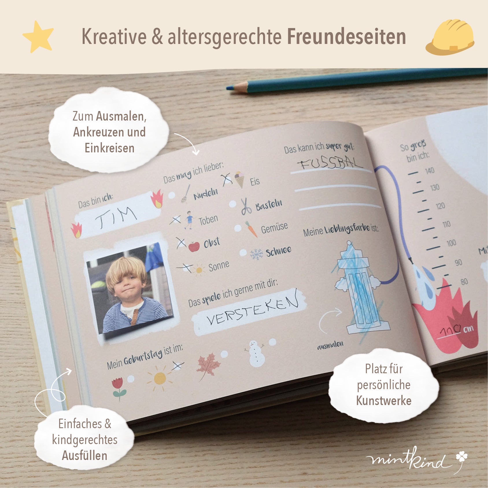 Freundebuch Fahrzeuge Kindergarten