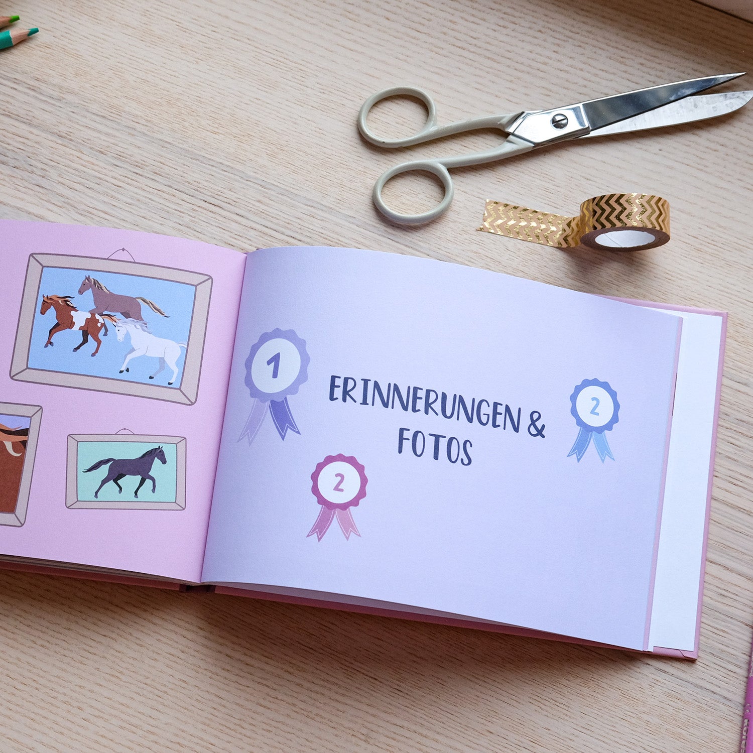 Freundebuch Grundschule Pferde Rosa
