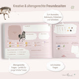 Freundebuch im Pferde-Design Beige