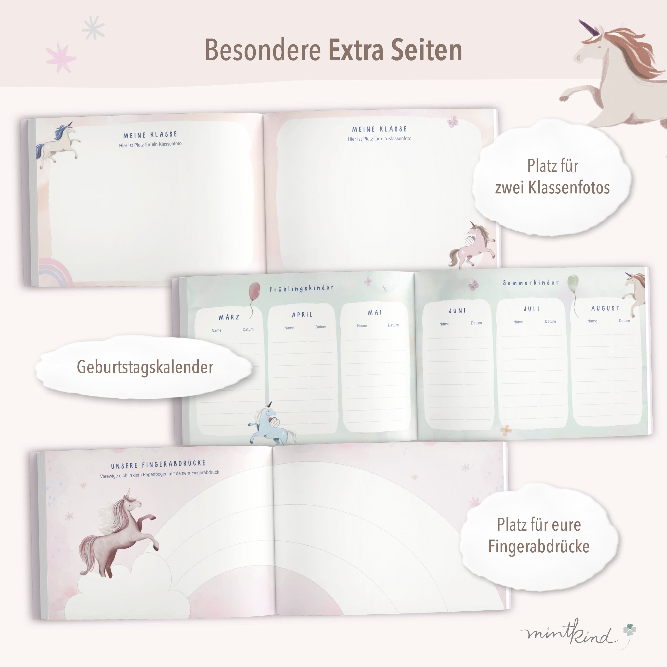 Freundebuch Schule Einhorn