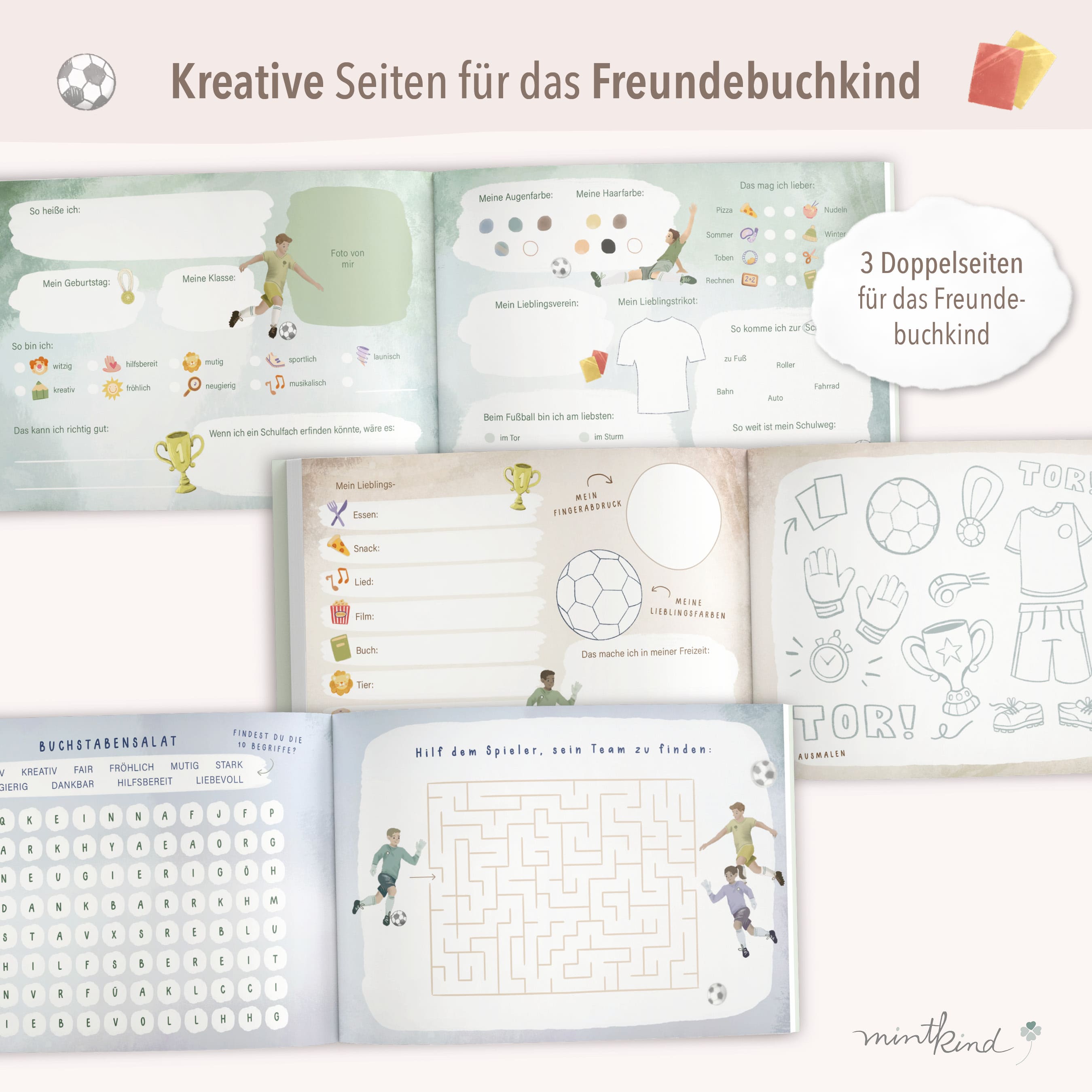 Freundebuch Schule Fußball