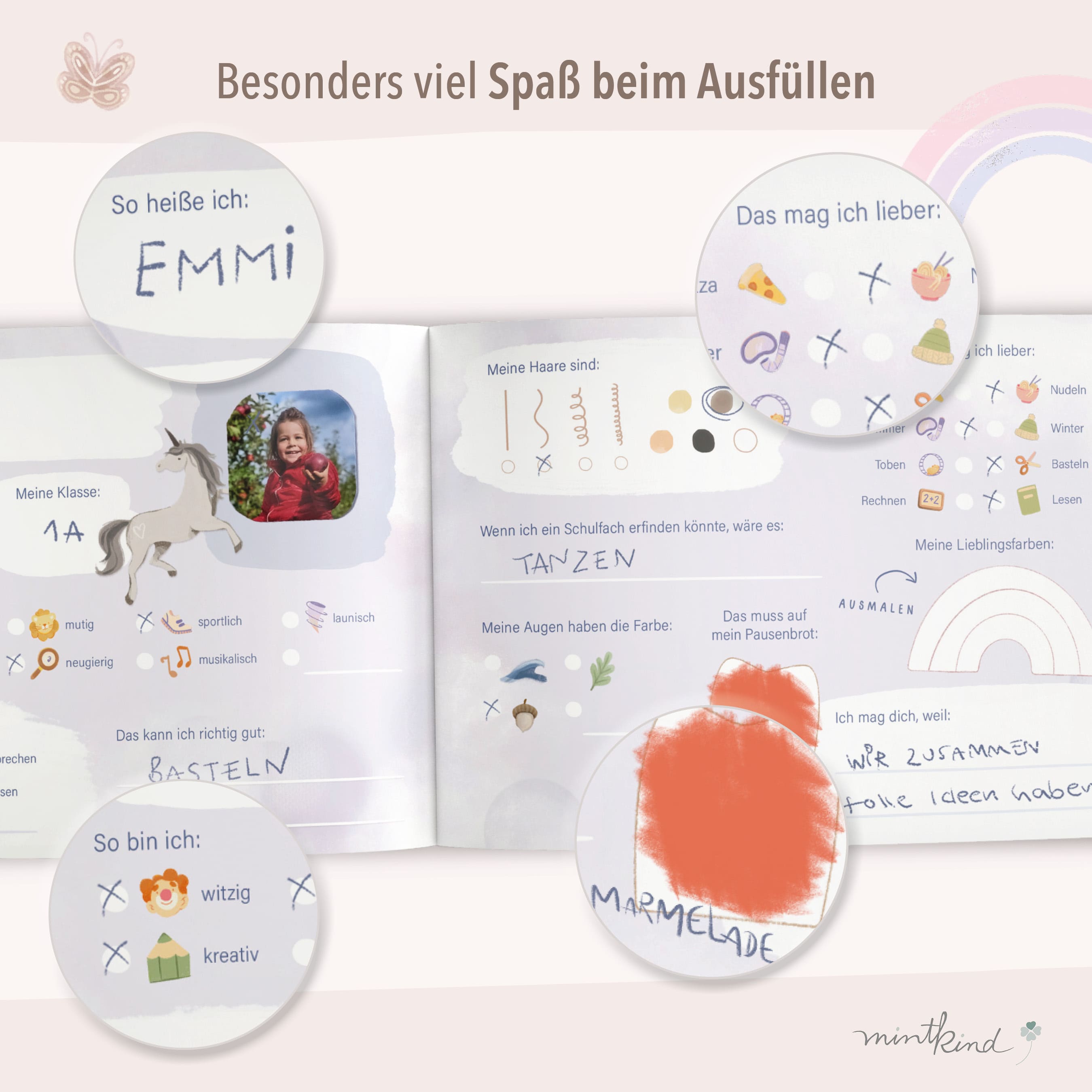 Freundebuch Mädchen Einhorn