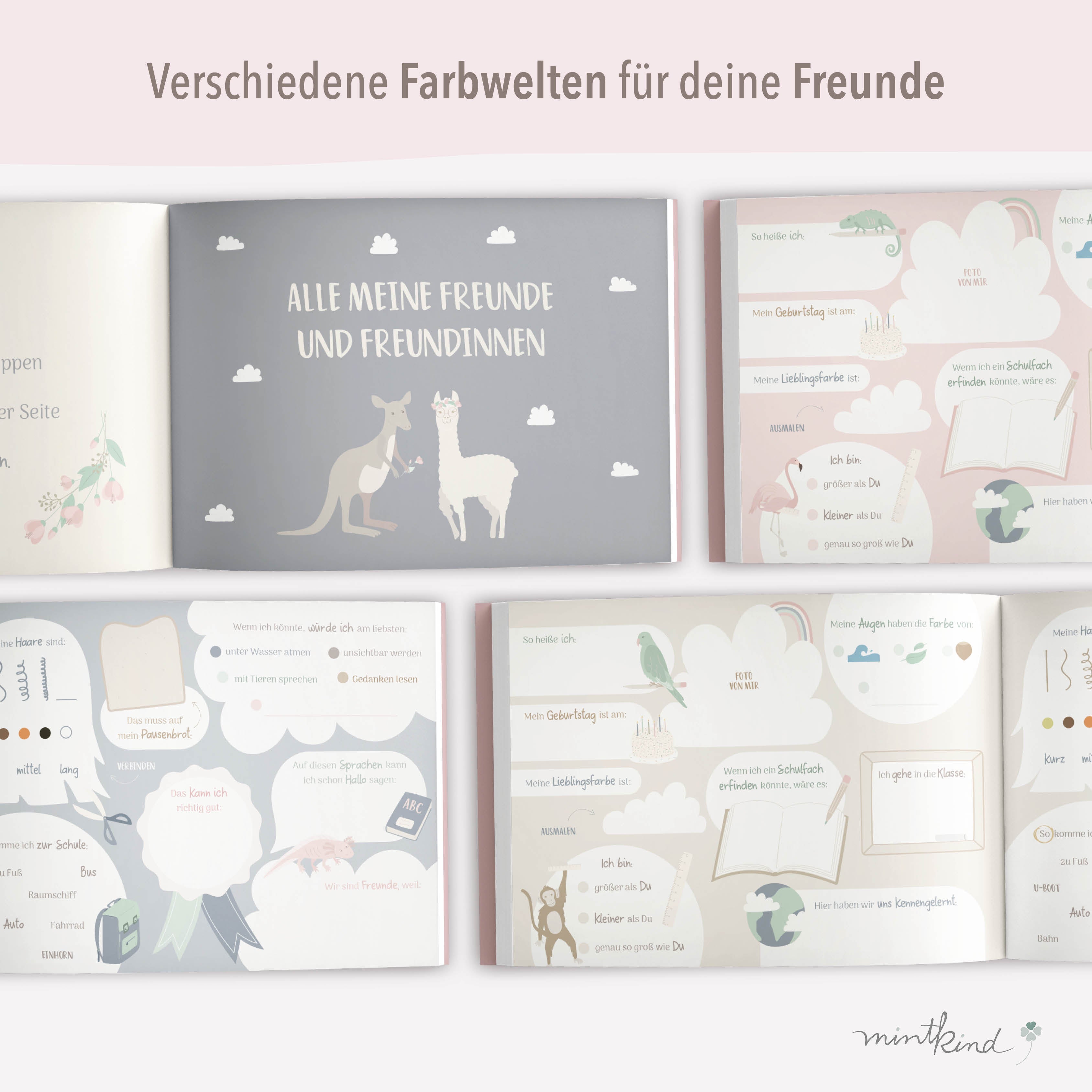 Freundebuch Schule Rosa