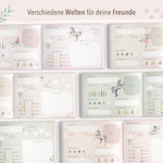 Freundebuch im Einhorn-Design türkis 