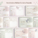 Freundebuch im Einhorn-Design türkis 