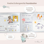Freundebuch für den Kindergarten mit Fußball-Motiven mit kreativen Fragen 