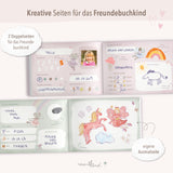 Freundebuch für den Kindergarten mit rosa Balletmäusen