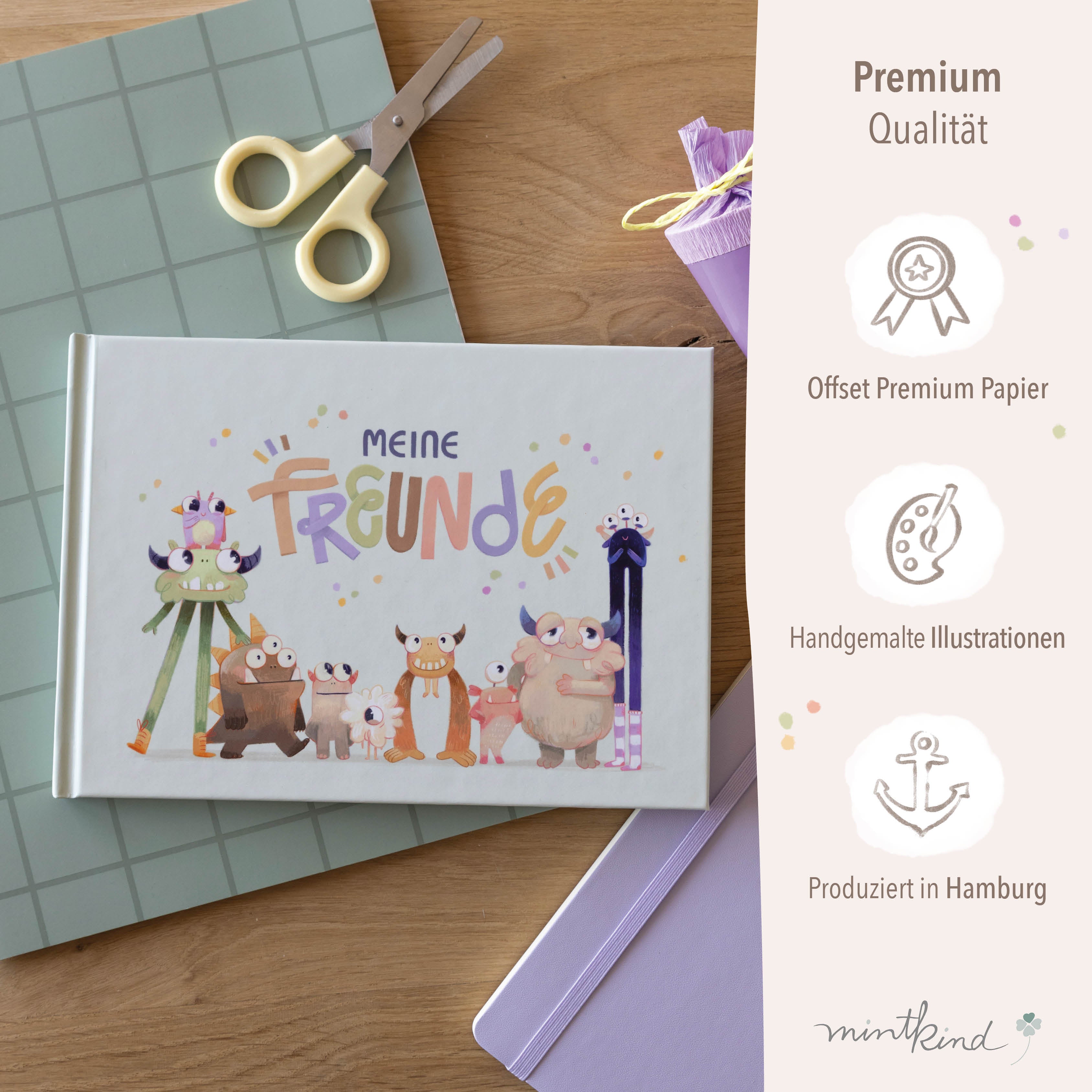 Freundebuch für die Schule Monster