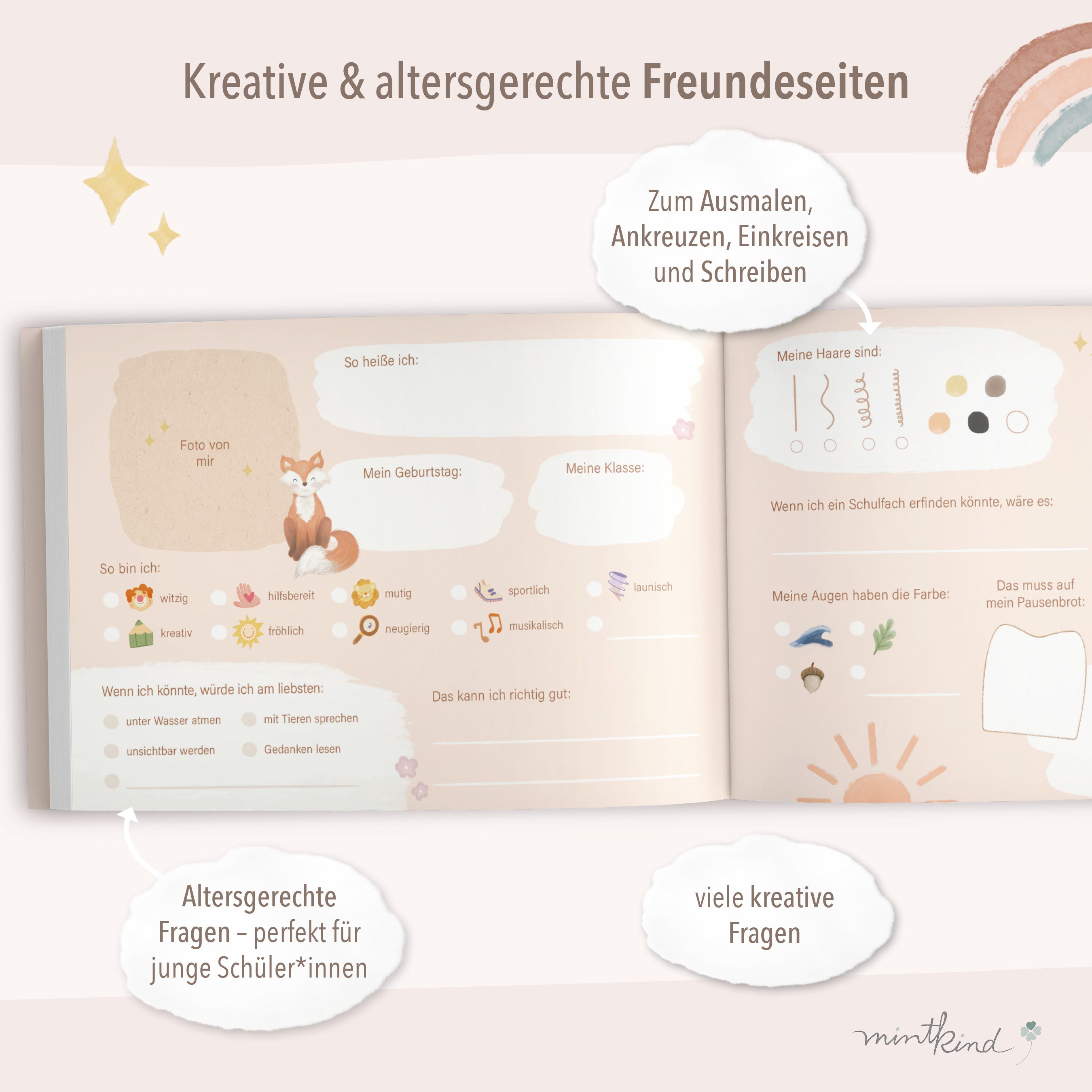 Freundebuch im Waldtiere-Design