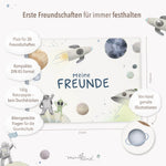 Freundebuch im Weltall-Design Beige