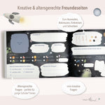 Freundebuch im Weltall-Design Beige