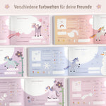 Freundebuch mit Ponys rosa