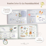Freundschaftsbuch mit Fußball-Motiven und Seiten zum Ausfüllen