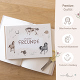 Freundebuch im Pferde-Design Beige