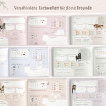 Freundebuch im Pferde-Design Beige