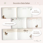 Freundebuch im Pferde-Design Beige