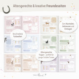 Freundebuch im Pferde-Design Grundschule Rosa groß