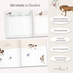 Freundebuch im Pferde-Design Grundschule Rosa groß