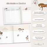 Freundebuch im Pferde-Design Grundschule Rosa groß