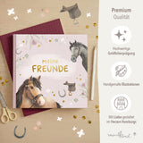 Freundebuch im Pferde-Design Grundschule Rosa groß