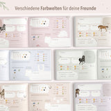 Freundebuch im Pferde-Design Rosa