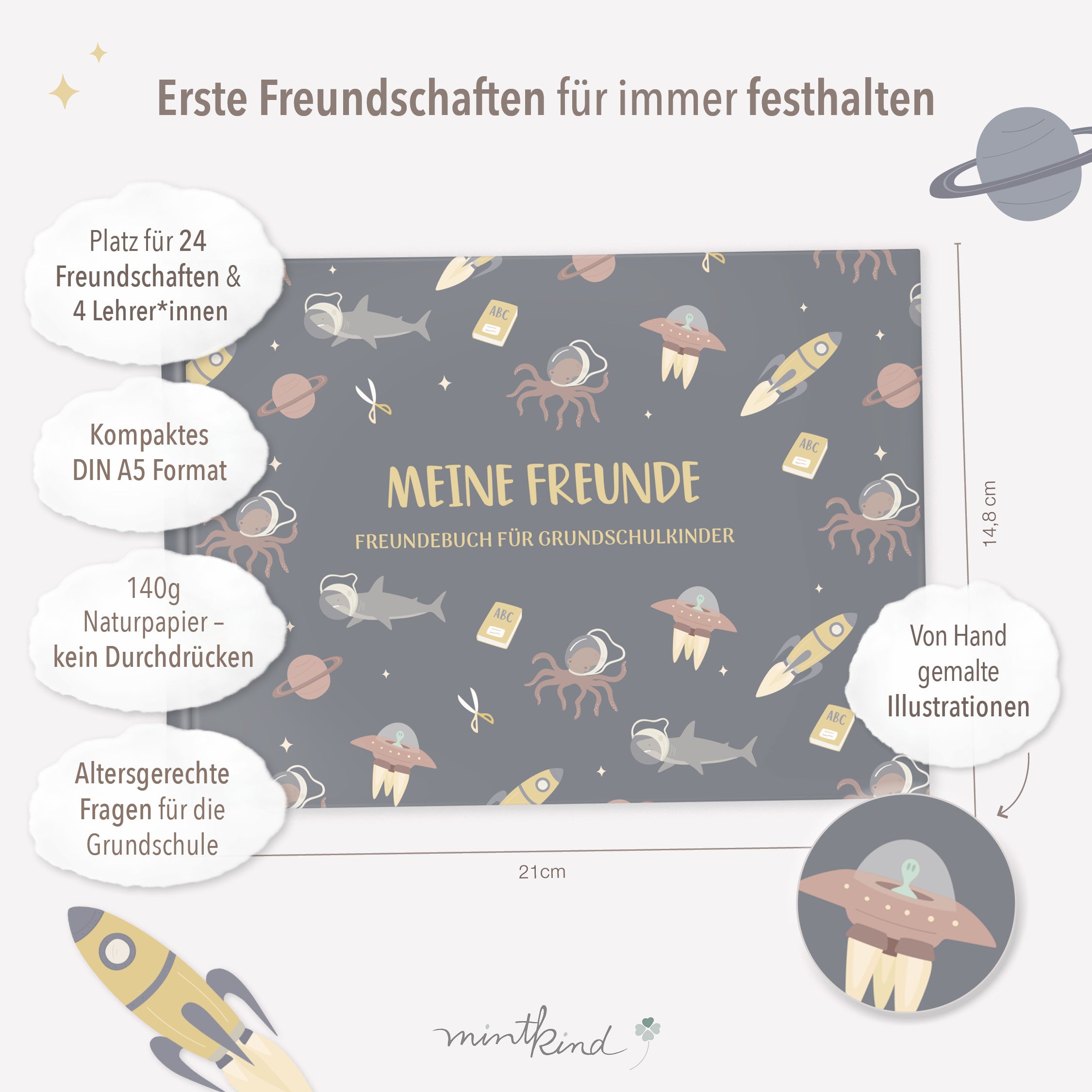 Freundebuch Grundschule Weltraum