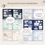 Freundebuch Grundschule im Weltall-Design Blau groß