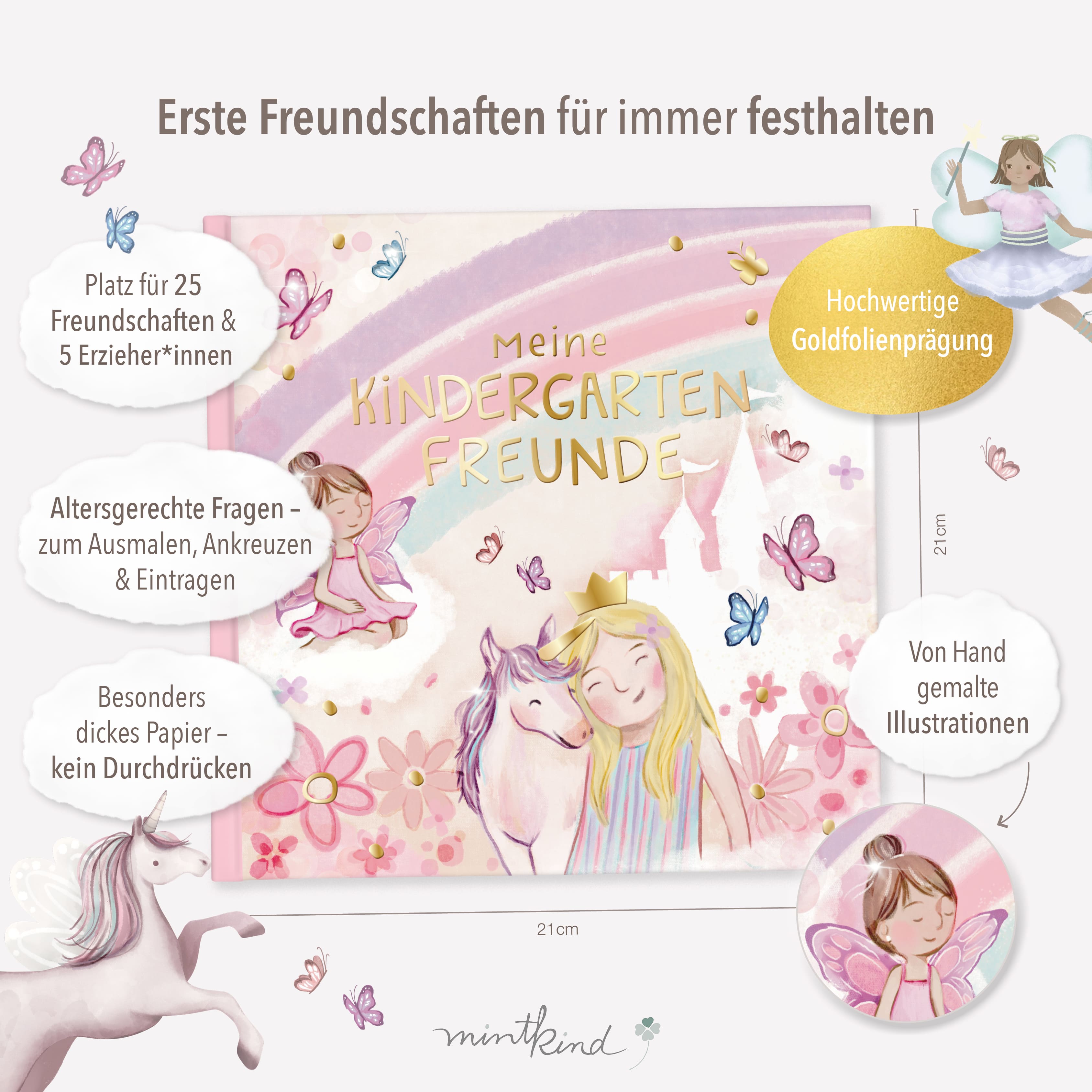 Freundebuch Kindergarten Prinzessin