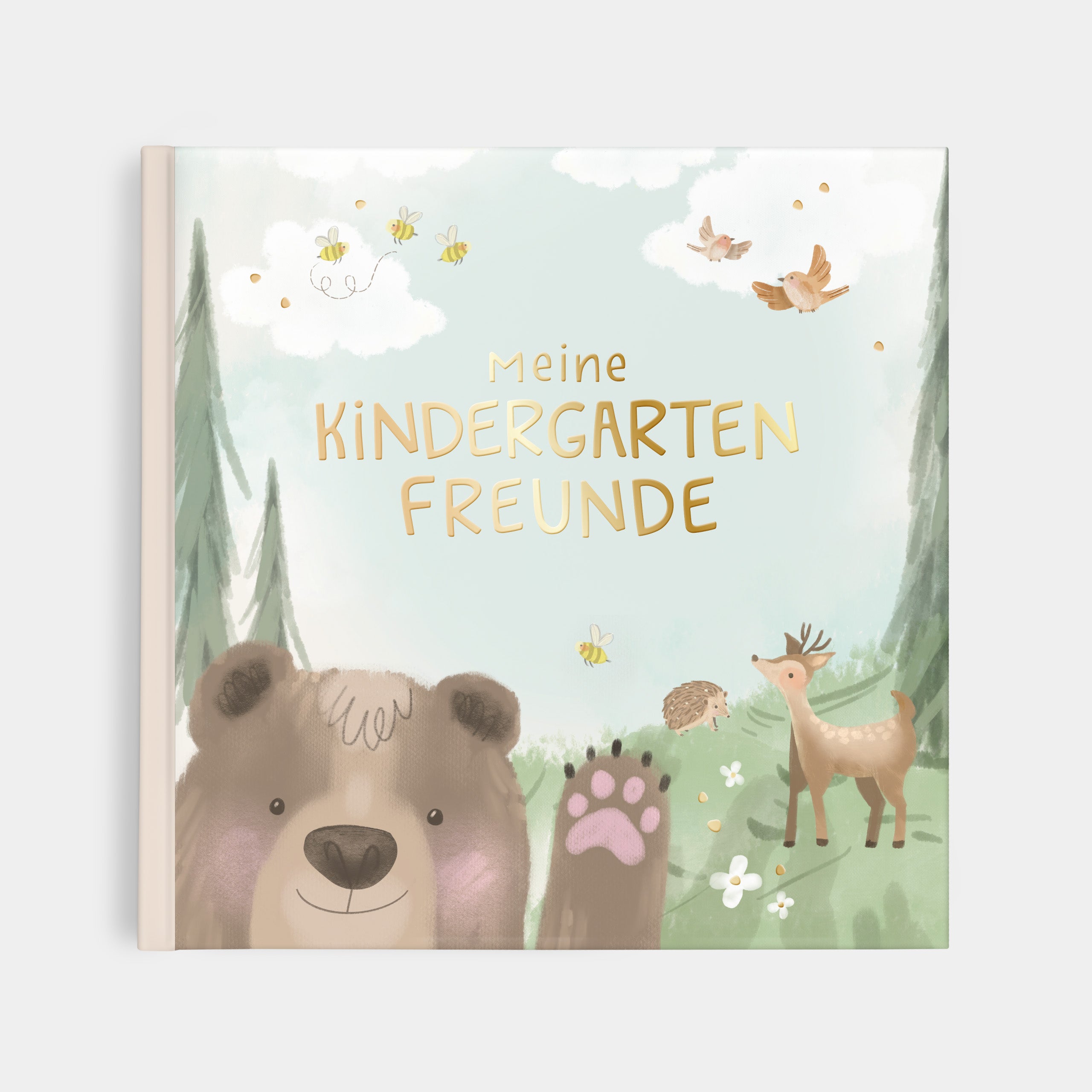 Freundebuch Kindergarten Wald quadratisch groß