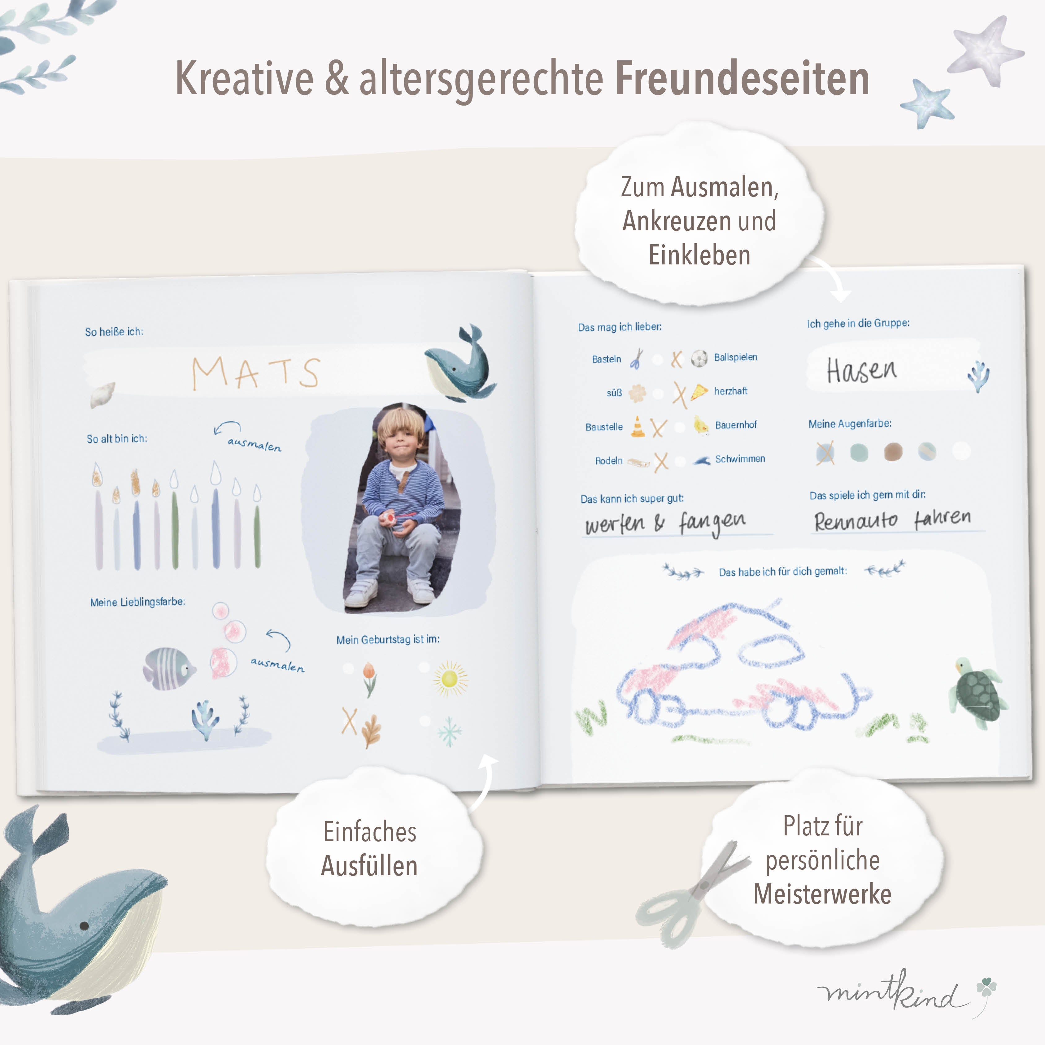 Freundebuch Meerestiere