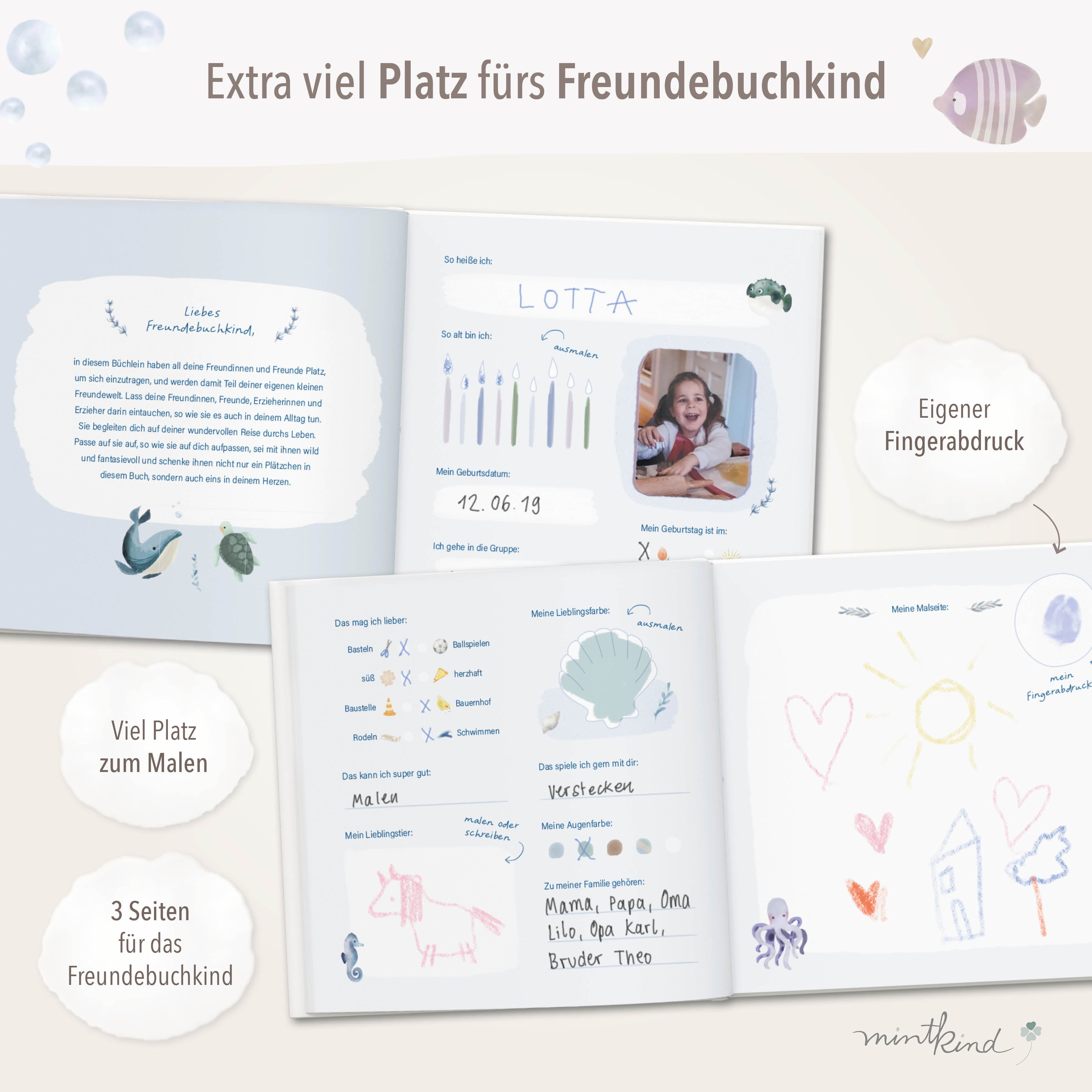 Freundebuch Meerestiere