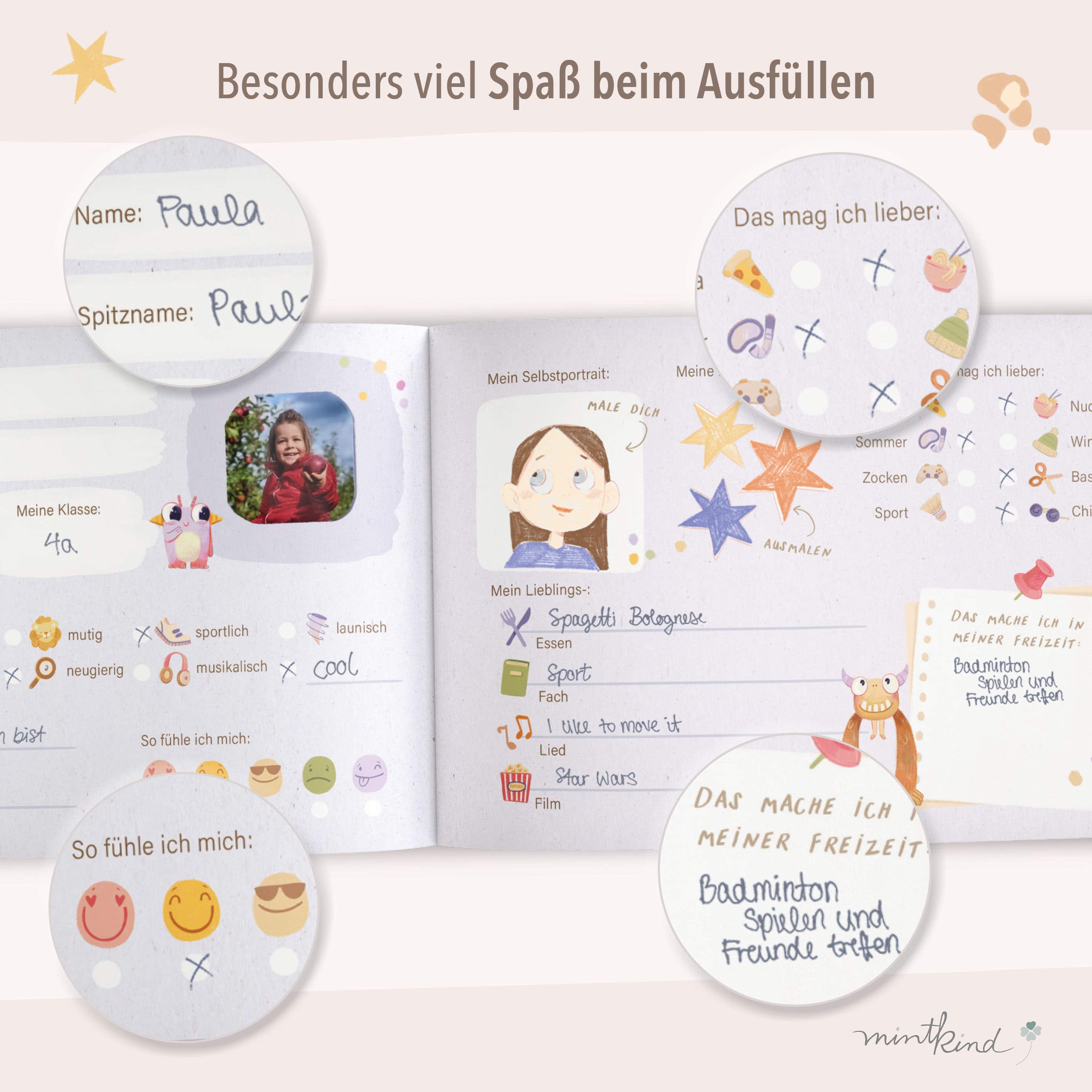 Freundebuch für die Schule Monster