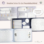 Freundebuch im Weltall-Design Blau