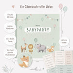 Gästebuch Babyparty Salbei