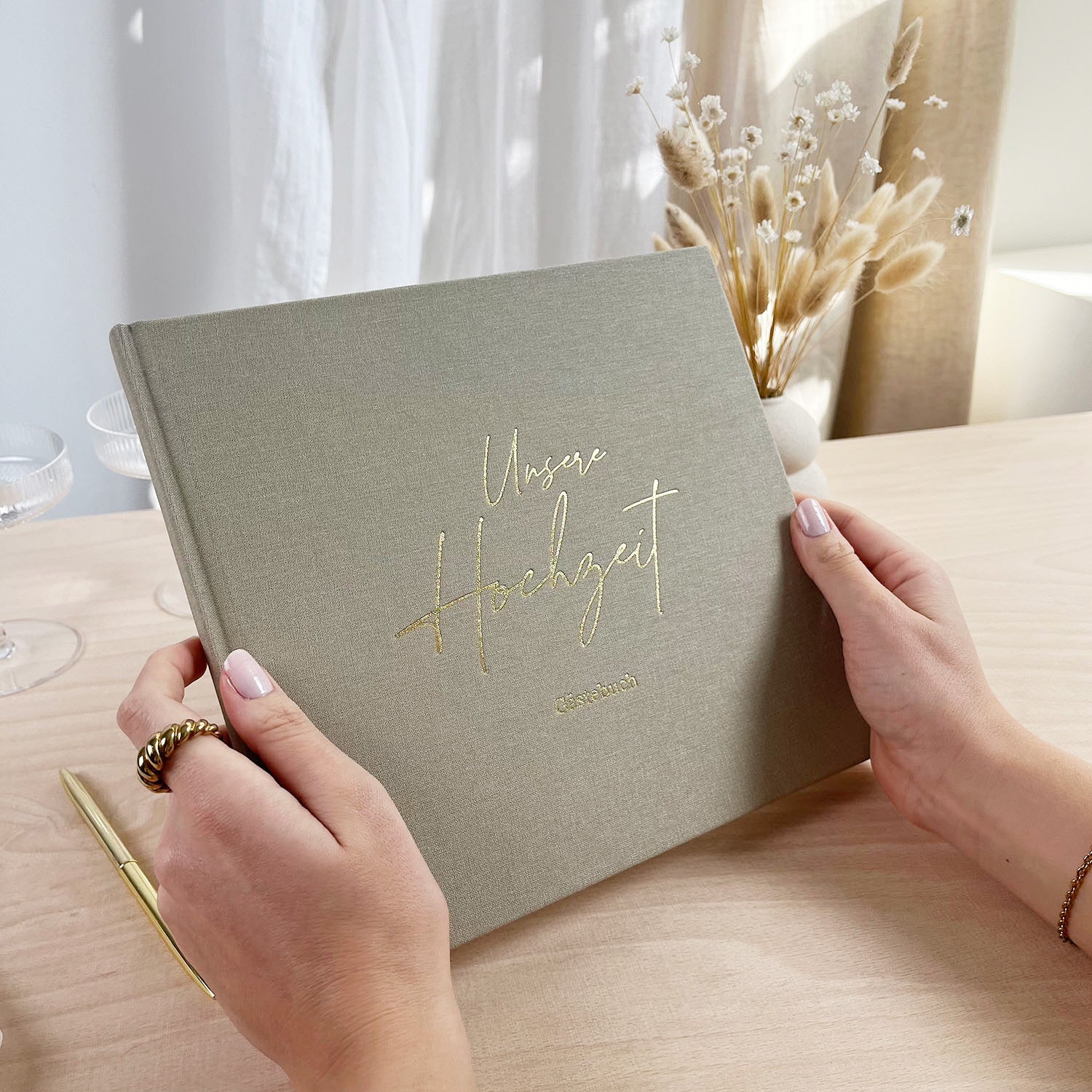 Gästebuch zur Hochzeit Salbei