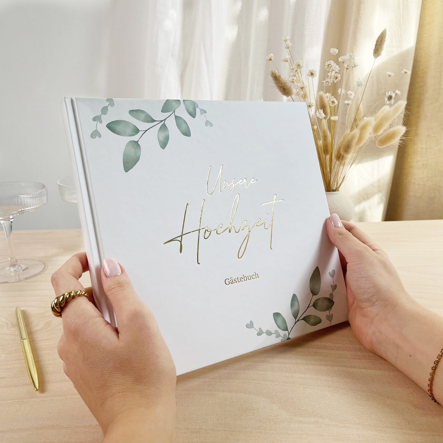 Gästebuch zur Hochzeit Greenery