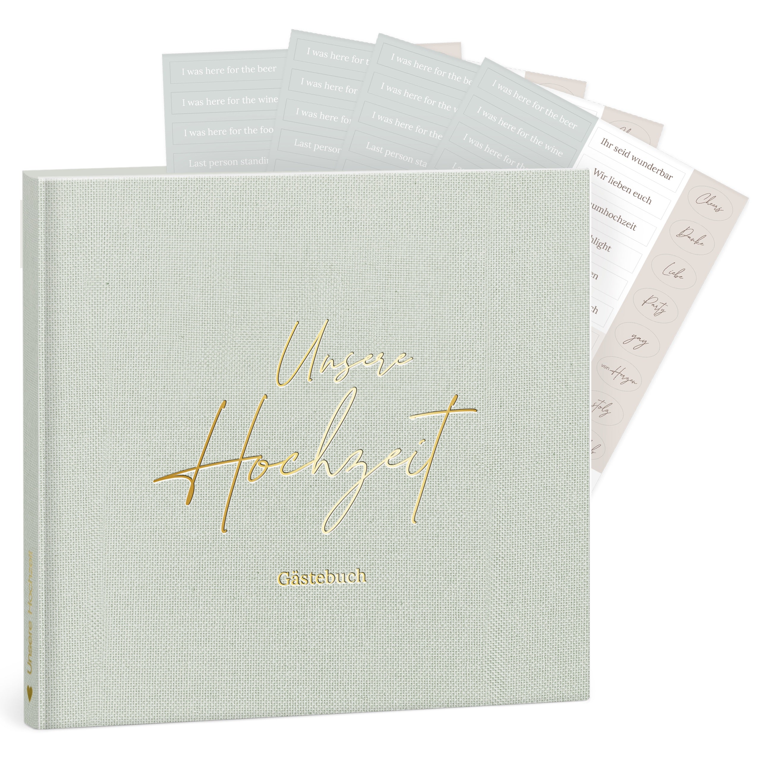 Gästebuch zur Hochzeit Salbei