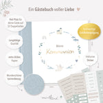 Gästebuch Kommunion Blau land