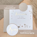 Gästebuch Kommunion beige tiere
