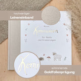 Gästebuch Kommunion beige tiere