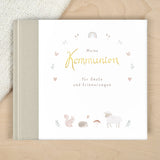 Gästebuch Kommunion beige tiere