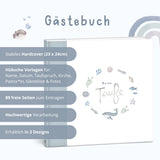Gästebuch zur Taufe blau Wal