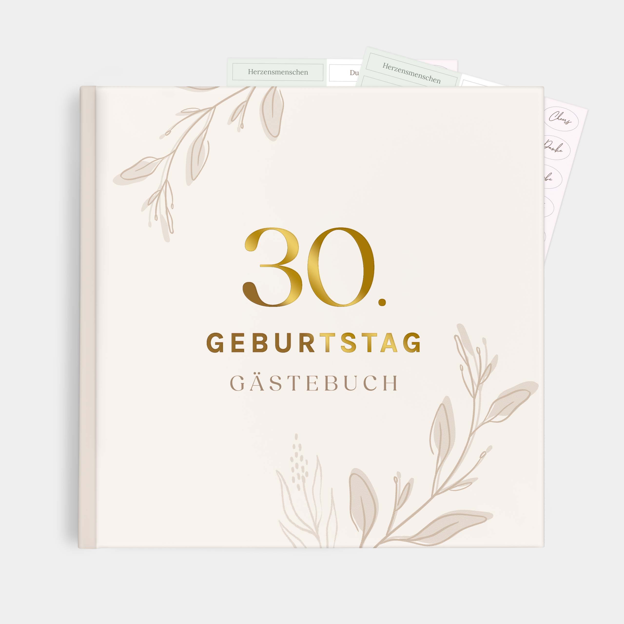 Gaestebuch 30. Geburtstag Beige