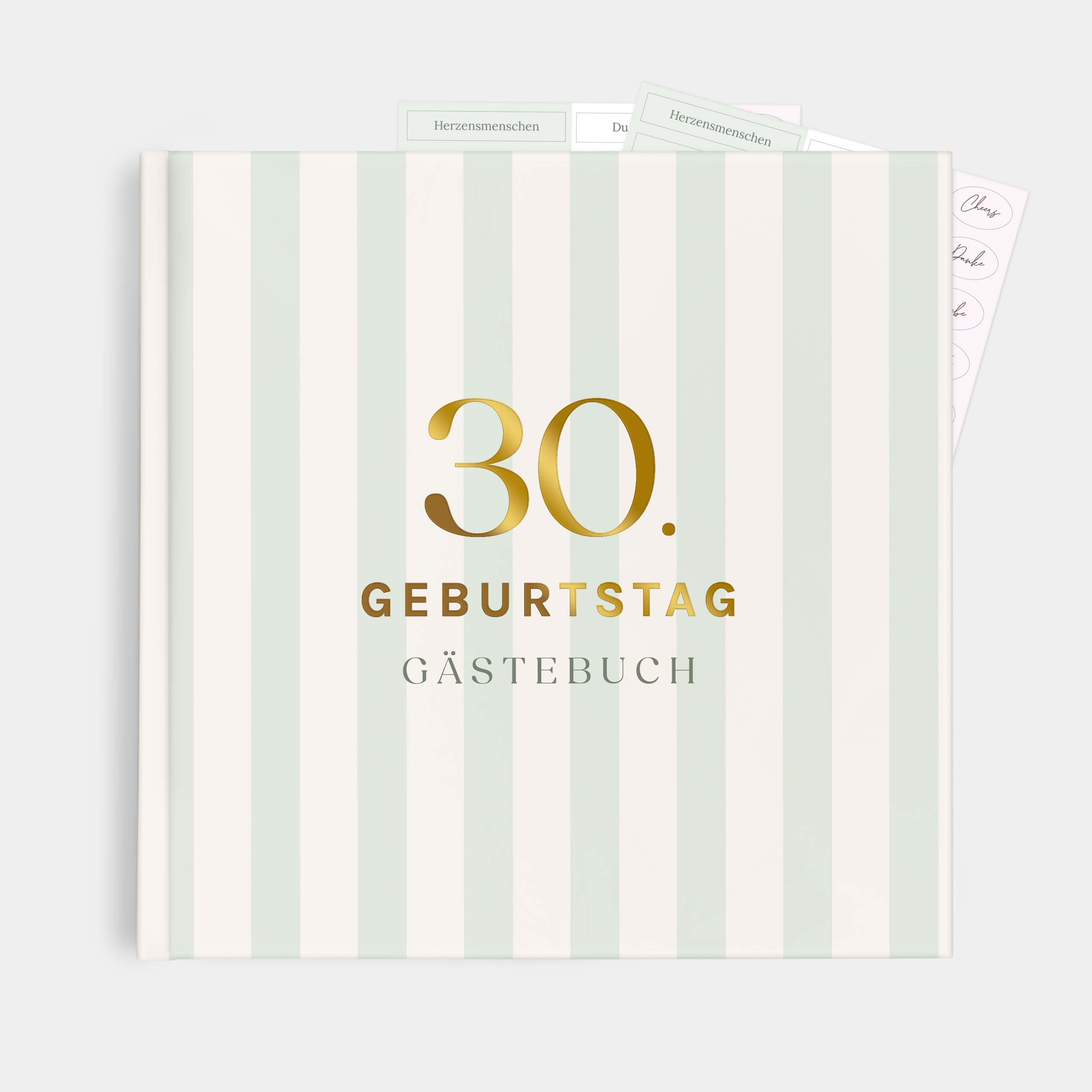 Gaestebuch 30. Geburtstag Streifen